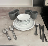 Corelle dishware and utensils - forks, knives, spoons