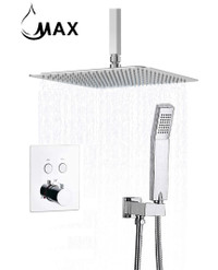 Thermostatic Square Shower System Two Functions (Ceiling)