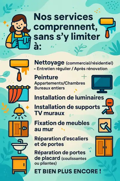 Propriétaires d’immeubles et concierges, nous sommes là pour vous ! Besoin de rafraîchir, peindre ou...