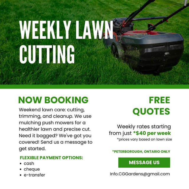 Lawn Cutting Services in Lawn, Tree Maintenance & Eavestrough in Peterborough