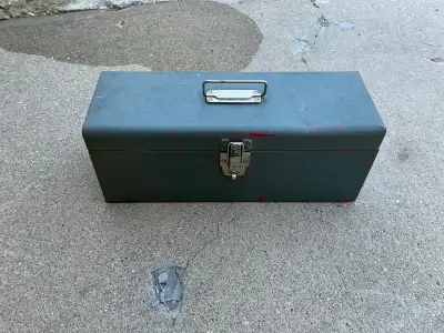 Small Grey Metal Tool Box , View more