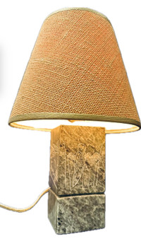 Lampe mid century art populaire inuit vintage lamp