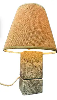 Lampe mid century art populaire inuit vintage lamp