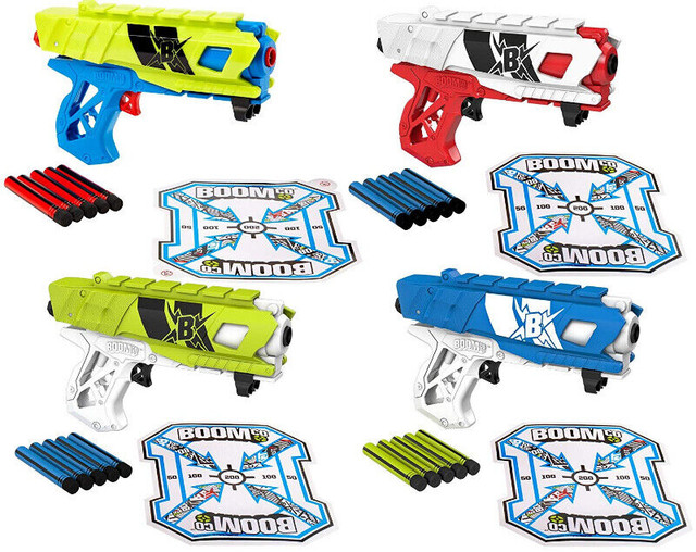 NEW BOOMco Farshot Pistol Blaster 4 pack rare discontinued nerf in Toys & Games in Oshawa / Durham Region