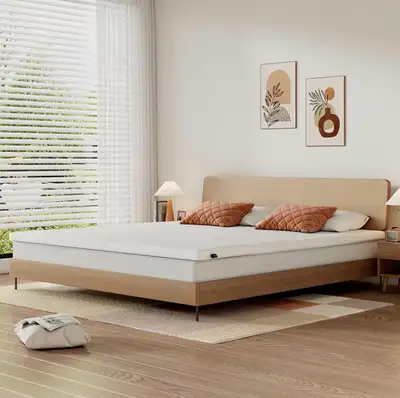 Premium Natural Latex Mattress Topper 2" Organic Cotton Cover, View more