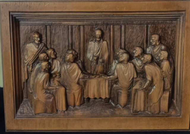 RARE 1970s Last Supper Relief Wall Plaque By Karl Rothhammer! in Arts & Collectibles in London