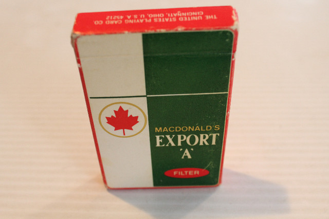 Vintage Jeu cartes et boite  EXPORT A  MACDONALD  1970 S dans Art et objets de collection  à Ville de Québec