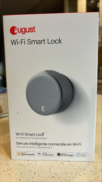 August Wi-Fi Smart Lock - Silver - Brand new