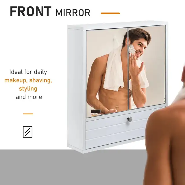 Medicine Cabinet with Mirror, Bathroom Wall Cabinet w 2 Mirror in Home Décor & Accents in Markham / York Region - Image 8