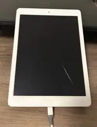 White iPad Air A1474 with Case 