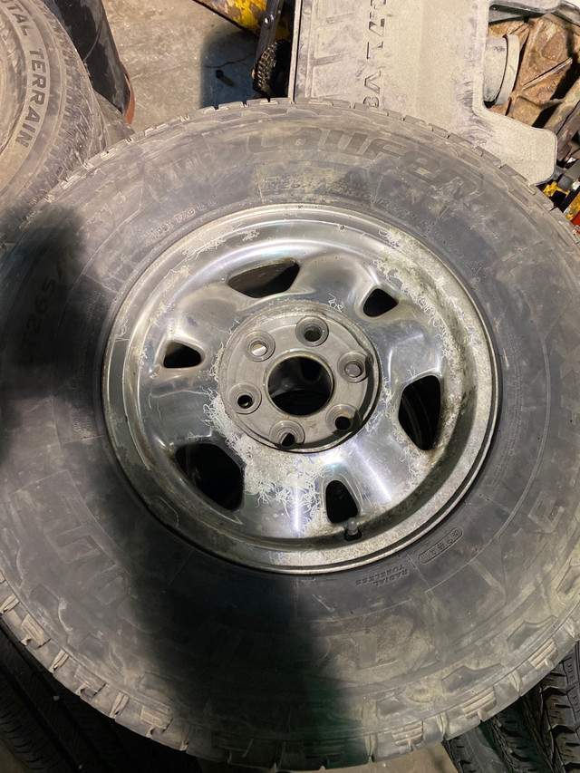4 Tires on Aluminum Rims for GM LT265/75R16 in Tires & Rims in St. Catharines