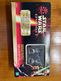 1999 STAR WARS EPISODE I CLASH OF THE LIGHTSABERS CARD GAME.