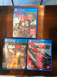 PS4 games: NBA 2K 17, NBA 2K 18 and Dead Island Definitive