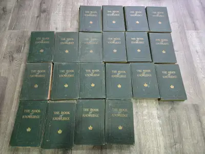 1922 Book of Knowledge encyclopedia set, View more