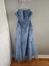 JJ's House Blue Floral Prom Dress/Ball Gown