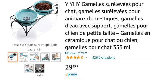 Bols surélevés pour petit chien ou chat dans Accessoires  à Laval/Rive Nord - Image 3