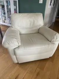 Leather love seat and chair 