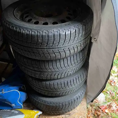 MICHILEN X-ICE SNOW TIRES ON STEEL RIMS Excellent condition tires fit Fiat 500. Also these tires fit...