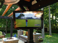 Weatherproof Outdoors tv enclosure, free shipping!