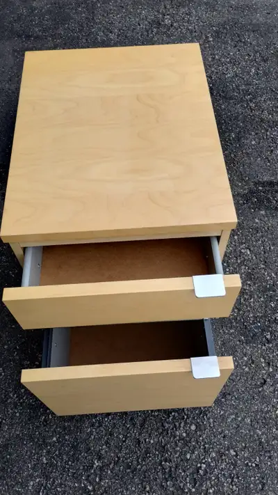Cabinet with Two Drawers and Wheels, View more