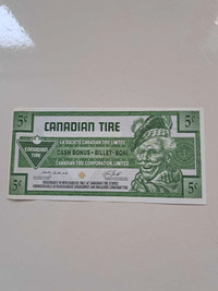 Canadian Tire 5 cent Banknote