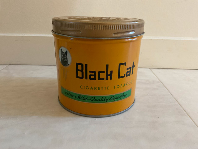 2 Black Cat Tobacco Tins in Arts & Collectibles in Saskatoon - Image 3