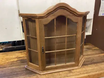 20 3/4” High X 22 7/8” Wide X 6” Deep. Hang on Wall or Set on Table Top etc. Nice Condition!! Please...