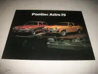 1975 PONTIAC ASTRE SALES BROCHURE. LIKE NEW!