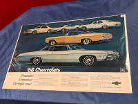 1968 Chevrolet Line up Double Page Original Ad