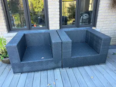 Outdoor wicker garden furniture ( 2 chairs), View more