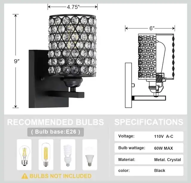  Wall Sconce (2pack) in Indoor Lighting & Fans in Gatineau - Image 5