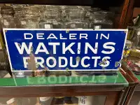 Porcelain Watkins Products dealer sign 