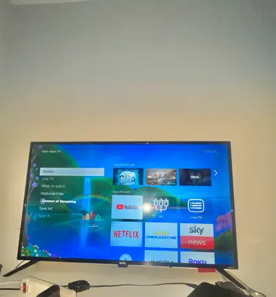 onn 43” Class 4K UHD (2160P) LED Roku Smart Tv, View more