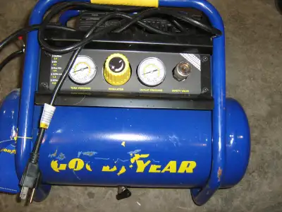 Good year 2 gallon ,125 psi compressor very quiet ,good working condition