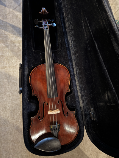 Good 19th century German or Bohemian-made violin, full size (4/4), bearing original label "Copy of J...