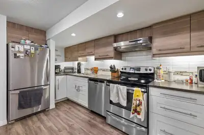 Recently updated, clean, 2 bdrm basement suite, stainless steel appliances, fireplace, loads of stor...