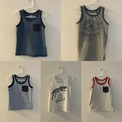 Boys Tanks - 5 total (GAP) size xs (4/5), View more
