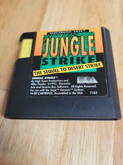 Jungle Strike for Sega Genesis. Authentic. No manual. DOES NOT come with the original card board box...