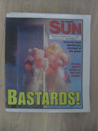 2001-NEW YORK TRADE CENTER Disaster Complete Newspaper.