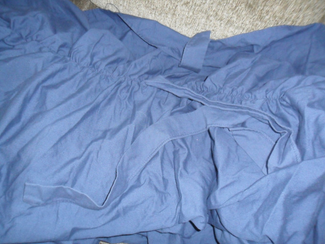 Dark Blue Fabric Sofa Slipcover. $20 Good condition. Used in smo in Other in Saskatoon - Image 2