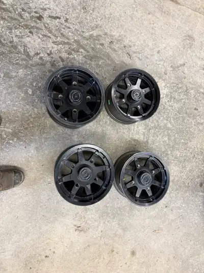 Located : Winchester, Ontario (4) Good Used Factory Polaris Alloy Wheels Valve Stems Included 4x156...
