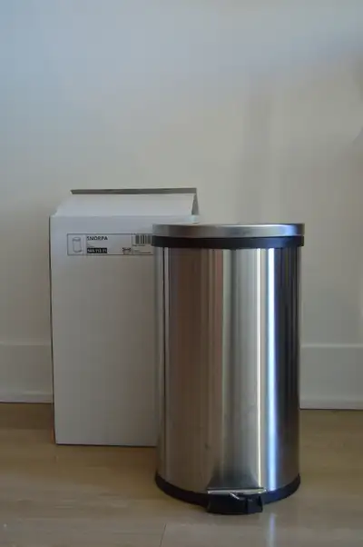 SNÖRPA Pedal bin, stainless steel, 3 gallon, View more