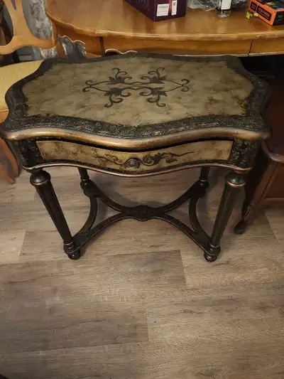Elegant vintage style accent table, View more