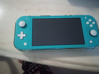 Nintendo switch lite with 2 games and a case