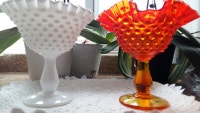 VTG Fenton Hobnail Compotes