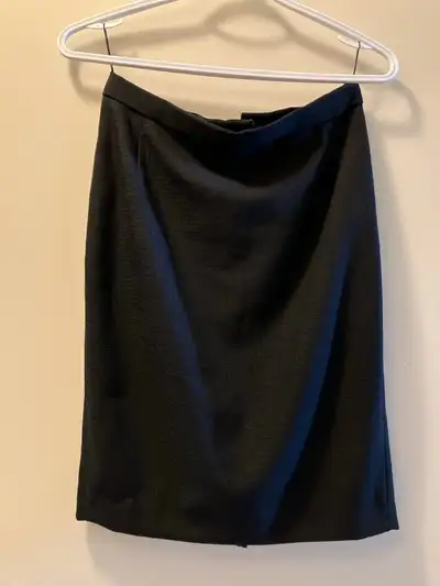 Black Textured Pencil Skirt, View more