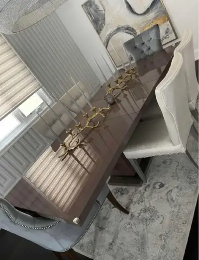 Extendable Dinning Table with Chairs, View more
