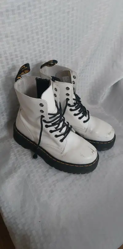 Dr Martens Jadon white boots size 8, View more