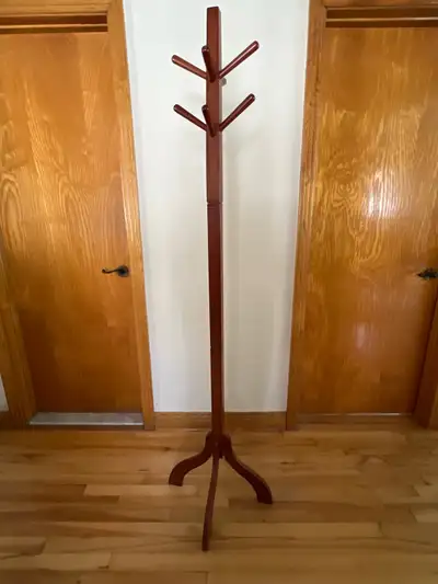 Wooden coat rack, View more