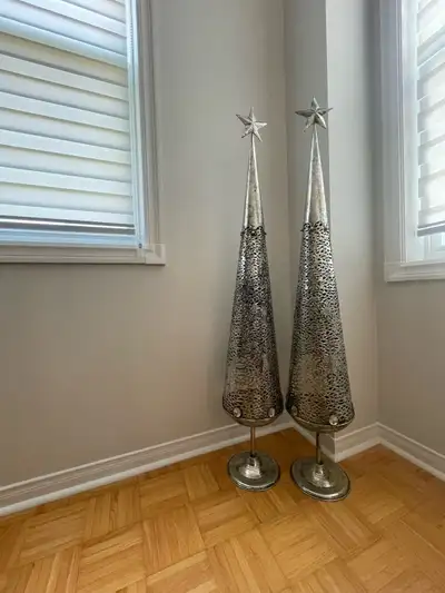 Silver Christmas Tree Candle Holders, View more